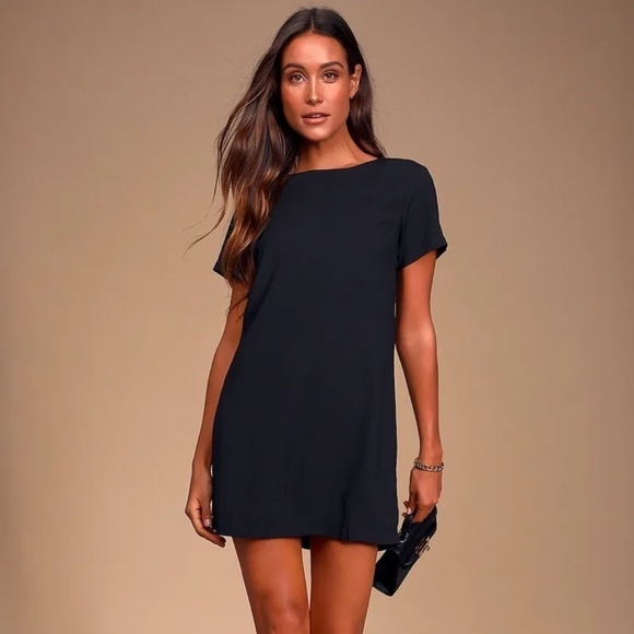 Lulus Shift and Shout Black Shift Dress, Size XS - Picture 1 of 7